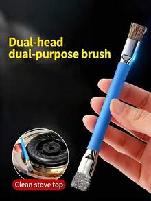 Multifunctional Dual-Head Stainless Steel Cleaning Brush - Versatile Crevice Cleaning Tool For Stovetops And Appliance Panels - Essential Household Cleaning Tool - Multicolor - View 5