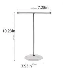 1 chiếc giá trưng bày bông tai và dây chuyền bằng gỗ họa tiết vân đá cẩm thạch - trắng - Xem 7