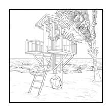 24幅夏季风景成人涂色书，描绘美丽的夏日时光，感受凉爽的季节，是送给家人和朋友的生日礼物、周年纪念礼物、毕业礼物、返校礼物、母亲节礼物，尺寸为7.9x7.9英寸。 - 24 Summer Senes - 查看 3