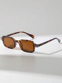 1 par de gafas de mujer con montura rectangular pequeña y estilo retro punk, versátiles y de moda para fotografía callejera - Multicolor - Ver 11