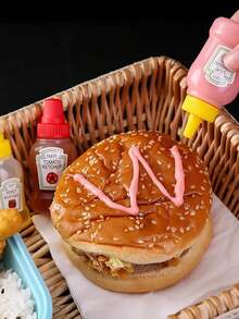 1pc/4pcs Mini Sauce Bottle, Plastic Squeeze Sauce Bottle, Japanese Style Squeeze Condiment Bottle, Portable Soy Sauce Bottle - Multicolor - View 5
