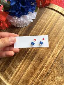 Patriotic Clay Cutter Set, 1/2/7Pcs Polymer Clay Cutters, DIY Craft Tool For 4th Of July Clay Jewelry Making - Pink - View 8