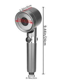 1PC High Pressure Handheld Shower Head, 3 Spray Modes Water Saving Shower Sprayer, Easy Install Bathroom Shower Accessory - Grey - View 9