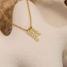 1pc Customized Multi-Name Gold Necklace, Vertical Name Necklace, Personalized Gift, Gold Necklace With Name, Women's Gift, Mother's Day Gift For Mom, Easter Gift, Personalized Jewelry, Customized Name Gift, Thanksgiving, Christmas, Halloween Gift - Multicolor - View 9