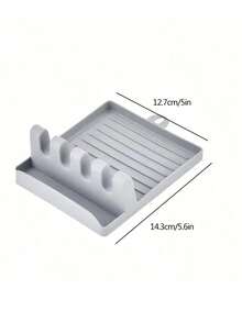 1 pieza Soporte multifuncional de silicona para cucharas y espátulas, organizador de herramientas de cocina, adecuado para varios utensilios, reposaespátulas resistente al calor, aplicable para la estufa, puede sostener cucharas y pinzas - Multicolor - Ver 6
