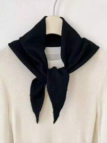 1 Piece Pure Wool Triangle Scarf/Rectangular Scarf, Multi-Functional And Warm, Can Be Used As A Headpiece, A Fashionable And Versatile Gift Choice. Warm Neck Scarf - Multicolor - View 7