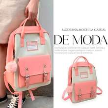 Shendy Vendy Backpack With Large Capacity, 5-Piece Set Fashionable Cool Youth Backpack Pencil Case Laptop School Student - MOD217 粉紅色 - 查看 2