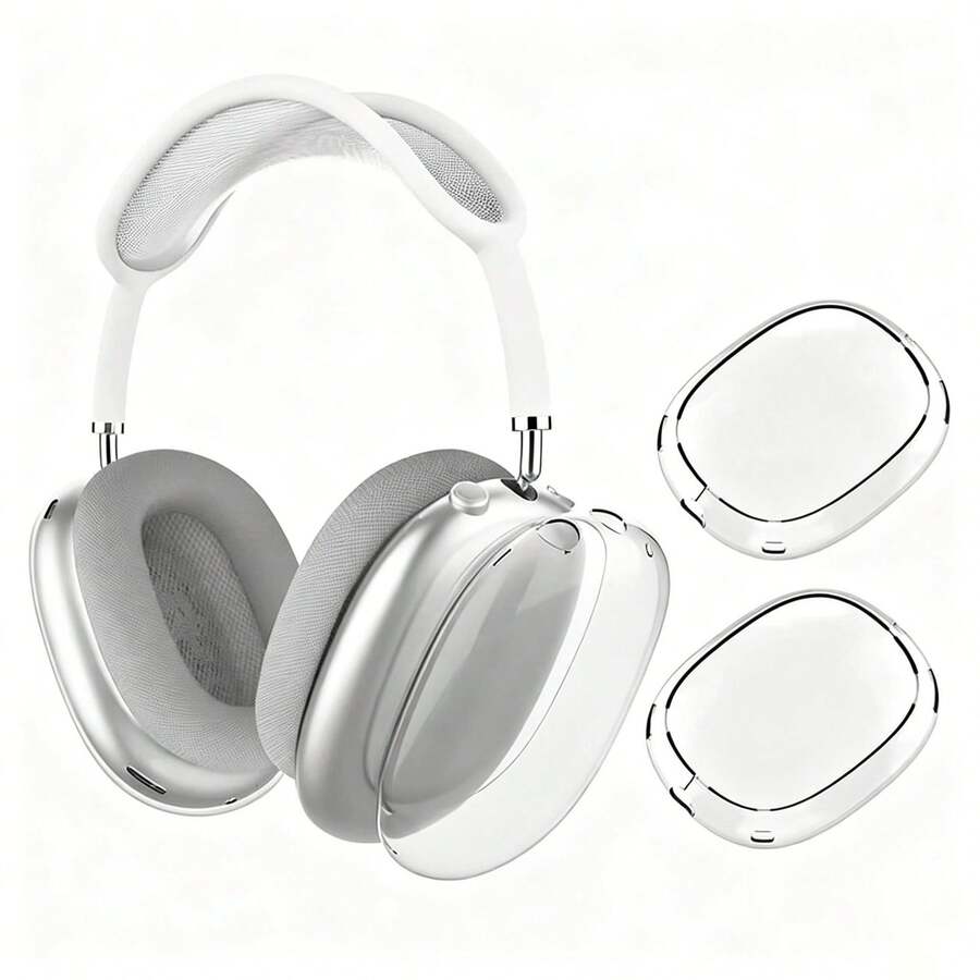 Apple Slime Soft Anti-Scratch Transparent Protective Case, Compatible With Max, TPU Wireless Shock-Proof Earphone Protective Case - Clear - View 1
