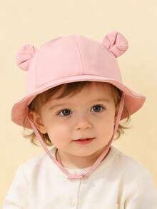 Mũ tai bèo nhẹ, dễ thương cho bé sơ sinh/trẻ nhỏ, thiết kế hình tai gấu, mũ chống nắng đa năng đáng yêu, kiểu dáng gấu thời trang cho mùa hè. - Nhiều màu - Xem 4