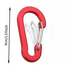 5 piezas Llavero de aleación de aluminio, ligero y portátil, gancho pequeño, adecuado para camping, senderismo, unisex - Multicolor - Ver 5