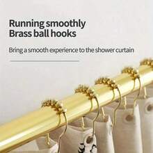 Rust-Proof Stainless Steel Shower Curtain Hooks, Bathroom Window Curtain Hooks, Curtain Hanging Accessories, Home Bathroom Decor, Autumn Decor, Bathroom Supplies, Back To School Essentials, Apartment Must-Haves, Dorm Room Necessities, Home Essentials - Silver - View 7