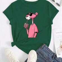 Women's  T-Shirt, Cool Blouse, Casual Fashion, 100% Cotton Premium Knit - xanh quân đội - Xem 7