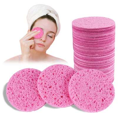 10个/15个/30个/40个装心形洁面海绵，多种颜色可选，柔软温和，适合面部去角质，居家旅行皆宜。