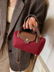 2026 New Arrival Fashionable Casual Retro Handbag, Women's Personalized Shoulder Bag, Mini Square Bag, Suitable For All Seasons - Burgundy - View 7