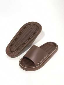 Summer New Bathroom Waterproof Slippers, Men's Slippers, Couples Indoor Soft Bottom Non-Odor Slippers - Coffee Brown - View 3