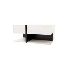High-Gloss Coffee Table With 4 Drawers, Linear Design And Unique Color Combination, Storage Space Underneath. 78 X 78 X 36 Cm. - White 2 - View 11