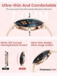 Reloj inteligente LIGE: con múltiples modos deportivos, temporizador de cámara, seguimiento del período, carátulas personalizables, pronóstico del tiempo, resistente al agua, reproducción de música, notificaciones de llamadas y mensajes, asistente de voz y seguimiento de actividad. Este reloj inteligente deportivo multifuncional es adecuado tanto para hombres como para mujeres. - Ver 8