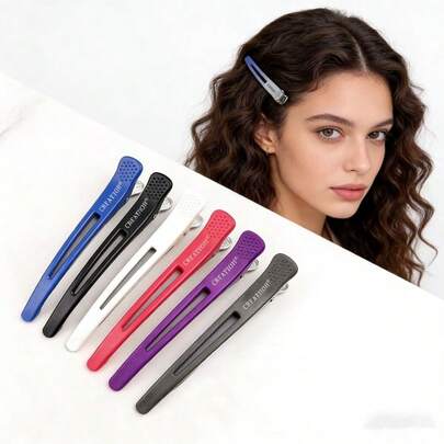 Bộ 6 kẹp tóc - Kẹp tóc, kẹp ghim, kẹp vịt, kẹp mái, kẹp tạo kiểu, kẹp định vị, thích hợp cho cắt tóc, tết tóc, uốn tóc, tạo kiểu tóc, sử dụng tại nhà và salon.