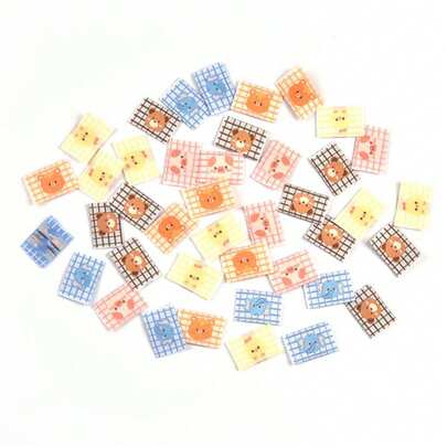 50 chiếc nhãn vải họa tiết gấu/voi, màu sắc ngẫu nhiên, kích thước 2.3x1.5cm, phụ kiện may vá thủ công DIY cho túi xách, mũ, khăn quàng cổ, quần áo.