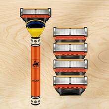 6-Layer Razor– Close & Smooth Shaving System, Ergonomic Grip Handle, High-Grade Stainless Steel Blades, Reduces Irritation, Ideal For Daily Grooming & Beard Trimming, Easy Rinse , Perfect Gift For Husbands, Fathers, Brothers - Multicolor - View 11