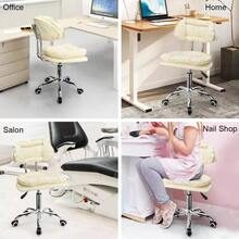Silla Rodante Para Oficina Giratoria Elevable, Maquillaje - Blanco - Ver 6
