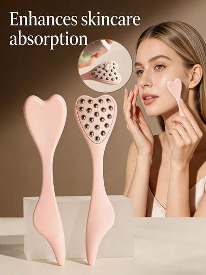 Con lăn massage mặt mới, thúc đẩy hấp thụ dưỡng chất, dụng cụ thoa kem dưỡng da, dụng cụ Gua Sha mặt, có thể tái sử dụng, giảm nếp nhăn và quầng thâm, món quà tuyệt vời cho gia đình và bạn bè.
