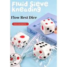 创意流体骰子挤压玩具，可塑性减压慢回弹模拟甜点发泄玩具，特别柔软可爱，毛茸茸的 - 彩色 - 查看 3