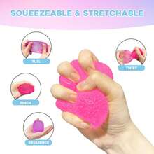 Squishy Stress Balls - Super Solid Squeeze Ball, Squishy Fidget Toys Stress For Kids And Adults, Sensory For Stress Relief, Birthday, Easter Basket Stuffers And Party Favors. - 粉紅色-Candy - 查看 3