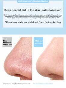 Electric Silicone Cleansing Brush, Red Blue Light Therapy, USB Home Beauty Tool - Xem 2