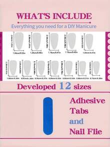 24 miếng dán móng tay hình hạnh nhân chấm bi trắng, kiểu móng tay Pháp viền trắng chấm bi đen. - trắng - Xem 4