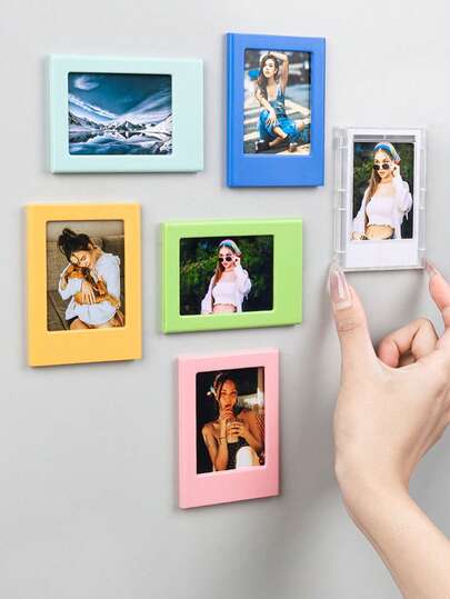 7.62cm Magnetic Photo Frame, Suitable For Mini Photo Frame, Room And Office Decor, Small Size Photo Card Display, Other Holiday Gifts