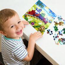 beartale 144 pièces Jouets Puzzle Animaux de la Forêt, Jouets Montessori, Comprenant Ours, Renards, Lapins, Ratons Laveurs et Autres Créatures de la Forêt, Jouets Cognitifs Montessori pour la Petite Enfance, Jeu d'Apprentissage de la Vie en Forêt, Jouets Puzzle, Jouets Éducatifs, Fournitures Scolaires, Convient aux Enfants de 3 à 6 Ans, Cadeaux d'Anniversaire, Cadeaux de Vacances d'Été, Cadeaux de Fête, Fête des Enfants, Rentrée Scolaire - Multicolore - Voir 4