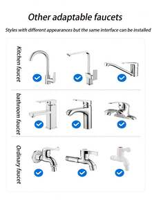 Kitchen Water Pre Filter, Splash Proof Ceramic Activated Carbon Direct Drinking Water Purifier, Ceramic Filter Element Water Purifier, Multifunctional Filter, Household Faucet Filter, Filtered Tap Water, Activated Carbon Removes Residual Chlorine, Mixing Valve, Shower Head, Faucet Mounted Water Filter, No Electricity, No Battery Required, Kitchen And Bathroom Accessories, Plastic Material - W - View 12