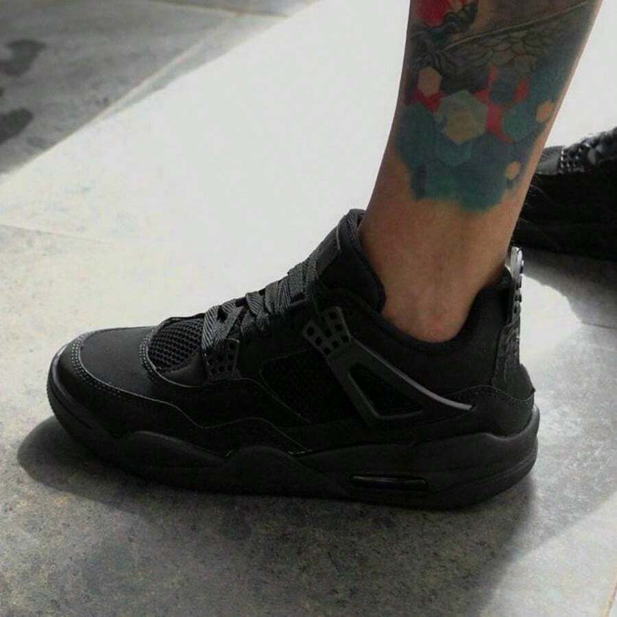 Promotion: Basketball Shoes, Air 4 Skate Shoes, Gym Shoes, Premium Training Shoes, 24-Hour Shipping, Black And White - JD AIR 4 黑色 - 查看 1