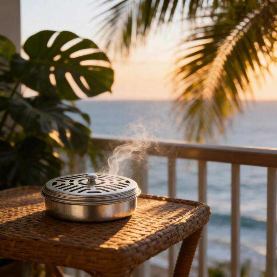 Hộp đựng nhang muỗi bằng thép không gỉ di động - Hộp đựng nhang muỗi có nắp và tay cầm