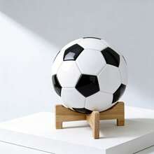 1pc Wooden Display Rack, World Cup Football Display Stand, Wooden Storage Rack, Suitable For Football, Basketball, Volleyball, Rugby And Various Ball Holders - 1 PC Ball Display Rack - View 4