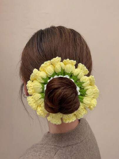 1个手工铃兰针织发圈