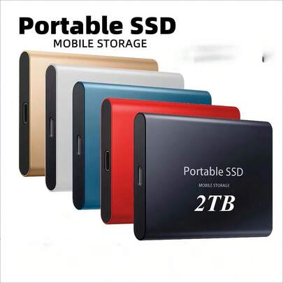 External Hard Drive 2TB USB High Speed Solid State Portable 2TB Hard Drive For Desktop, Laptops, Tablets And Mobile Phones 1PCS