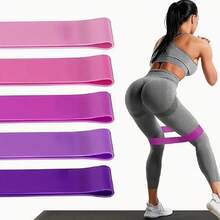 5pcs Yoga Resistance Bands, High Elasticity, Non-Slip Design To Prevent Slipping, Suitable For Squats, Stretching, Multi-Resistance Levels, Fit For Fitness/Yoga/Rehabilitation Training - A - View 9