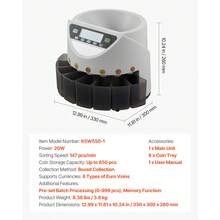 Machine de tri de pièces - Fassungsvermögen für 850 Munzen - Voir 7