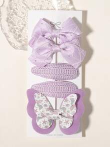 Set de 5 accesorios para el cabello, pasadores de cabello con lazo de strass, decoración para el cabello de niños sin daños - color mezclado - Ver 10