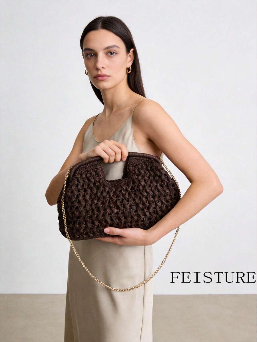 2026 Spring/Summer New Arrival Women Handbag, Woven Body Tote Bag