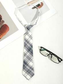 1pc Women's Preppy Style Bowknot Necktie, Suitable For School Uniform, Party, Daily Wear For Dress For Christmas Decor - Plaid Tie - View 5