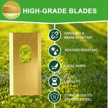 15/30片装不锈钢替换刀片，兼容A1、A1 Pro、A2型机器人割草机，经久耐用，防碎裂，不含螺丝。 - A - 查看 3