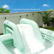 Portable Foldable Inflatable Swimming Pool, Extra Large Thick Outdoor Paddling Pool, Suitable For Balcony, Yard, Lawn, Camping, Party, Enjoy Water Fun Without Going Out, Made Of PVC, Easy To Install And Store, Essential Summer Leisure Item. Pool Only, No Accessories Included - C - View 5