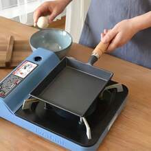 Chảo rán mini vuông bằng gang, chảo chiên trứng kiểu Nhật (Tamago), chảo chống dính dùng trong gia đình, chảo làm bánh kếp không tráng men, truyền nhiệt đều, tương thích với bếp từ và bếp ga. - Xem 5