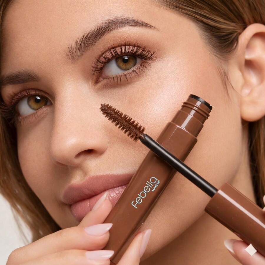Brown Mascara For Natural And Voluminous Lashes, Make Natural Febella Intense Volume Ruby - 查看 1