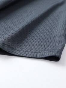 Quà tặng Ngày của Cha áo POLO nam ngắn tay mặc hàng ngày phong cách công sở thường nhật, mềm mại, thoải mái, thoáng khí, chống nhăn, chống xù lông cho mùa hè - Màu xám đen - Xem 7
