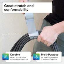 Bandă adezivă argintie rezistentă, adeziv puternic, impermeabilă, rezistentă la vânt, fără reziduuri, rezistentă la rupere, flexibilă, pentru toate intemperiile, bandă din material textil gros, potrivită pentru reparații, uz industrial, profesional, etanșare baie, covoare, podele, goluri uși și ferestre, bricolaj - Multicolor - Vizualizare 5