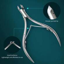 Bassion Nail Clippers Manicure Tools Stainless Steel Cuticle Trimmer Precise Nail Care - Silver - View 4